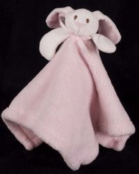 Blankets & Beyond Pink Rabbit Plush Lovey Stuffed Animal